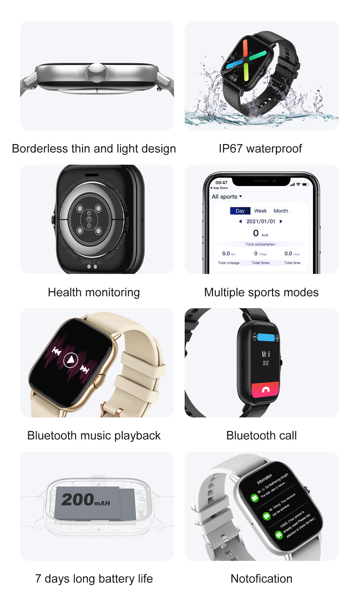 Dt94 Gts 2 Smart Watch Men Bluetooth Call 1.78 Screen Fitness Tracker Blood Pressure Ecg Sport Women Smartwatch