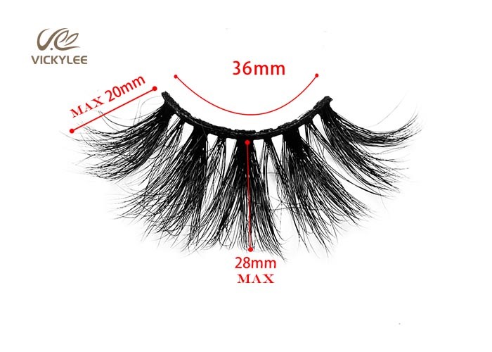 Handmade 28mm 6D Volume Eyelash Extensions Natural Stereo Light