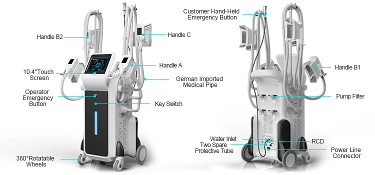 Vacuum therapy cellulite machine Fit Cryotherapy Slimming Machine With Different Handles