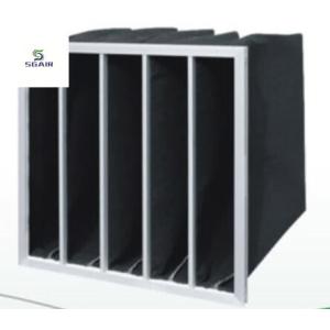 China Multi-pocket Design Activated Carbon Pocket Air Filter Large Air Flow on sale
