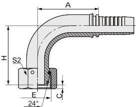 with Best Price for Sale Metric Female Flat Seat 90 Elbow Hydraulic Hose Connectors and Fittings 20591