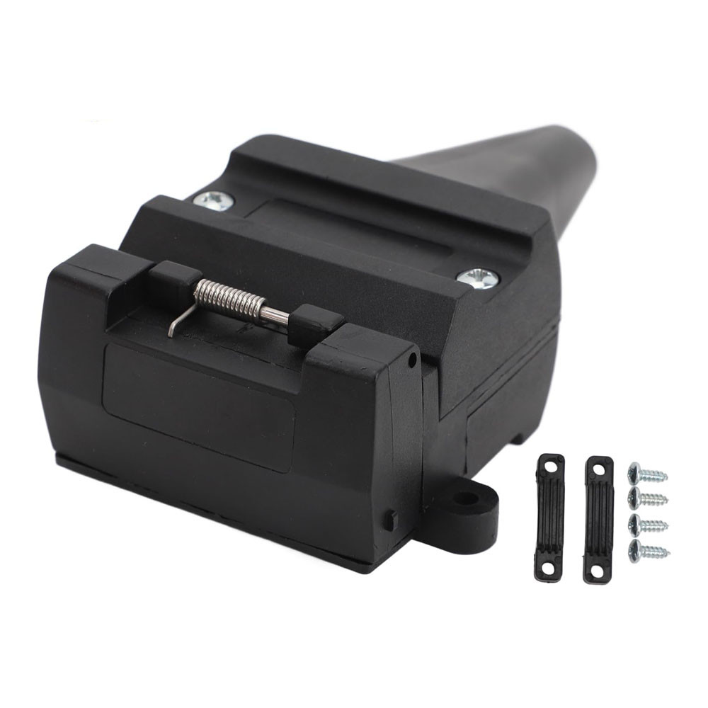 12-Pin Flat Male Trailer Plug And Female Socket Set 12P Pins 12V Voltage Side Light Adaptor
