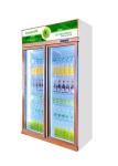 Yellow 1480L Commercial Deep Fridge Three Door Inverter Upright Refrigerator
