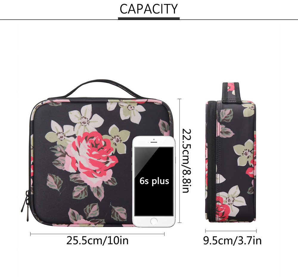 Zipper Closure Cosmetic Travel Organizer Bag For Women