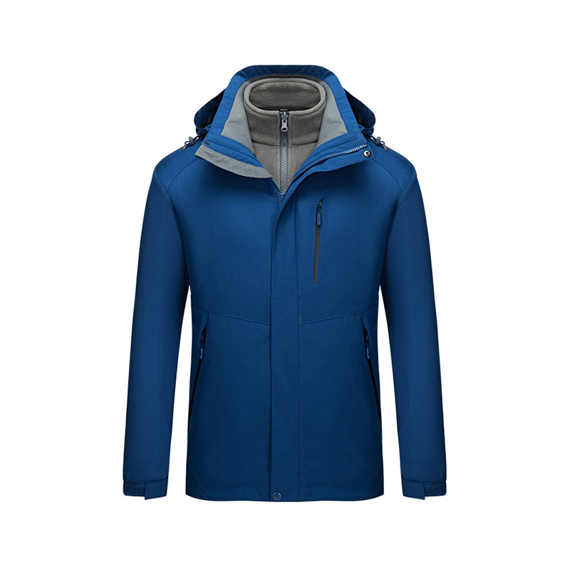 polyester Men'S Casual Hooded Jacket Windproof Thermal Army Clothing with Zipper