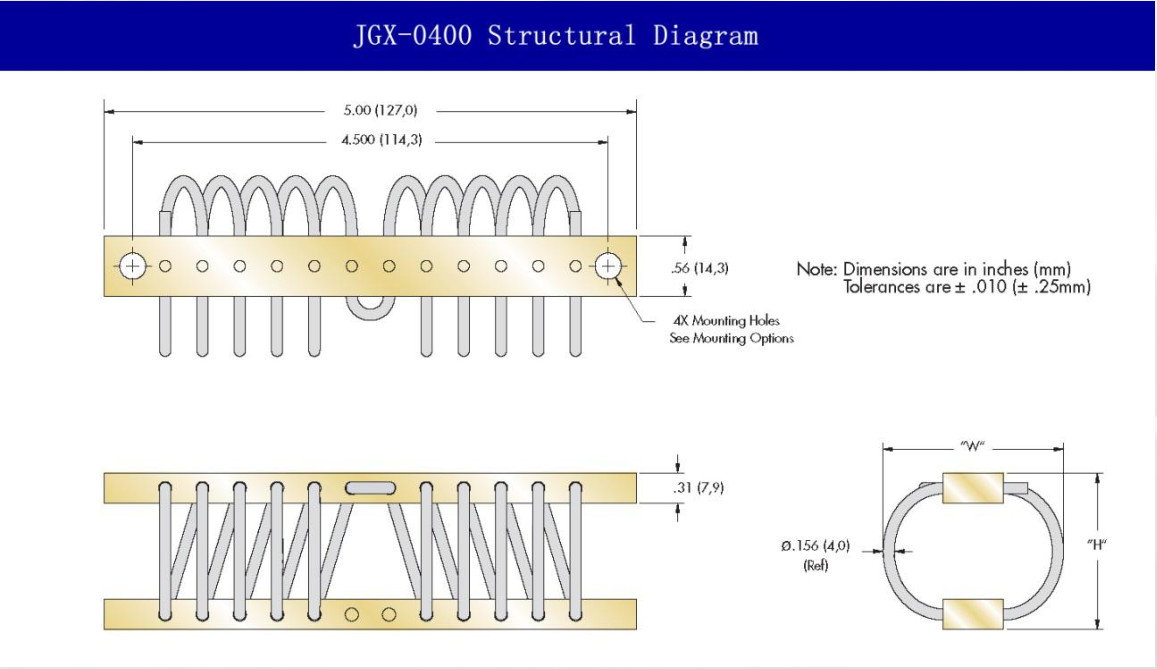 Industrial Wire Rope Isolators Damping / plywood surface / 304 stainless steel and aluminum alloy 6061-T6 material