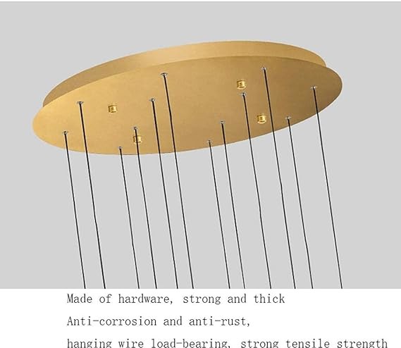 Commercial Modern Long Hanging Chandelier Gold Or Black Finishes