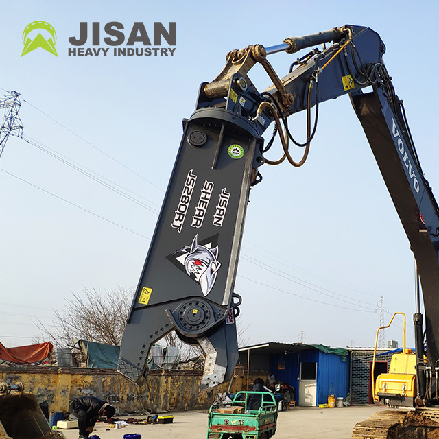 Excavator Attachment Hydraulic Demolition Shear For Waste Vehicles Dismantling