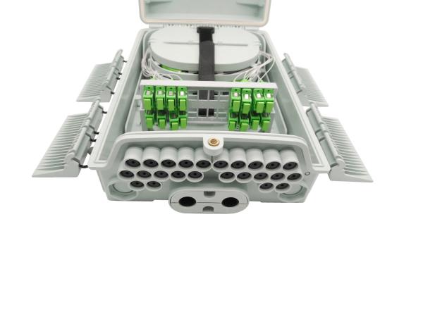 Pole & Wall Mounted Fiber Optic Distribution Box 24 Ports with 1x16 PLC Splitter