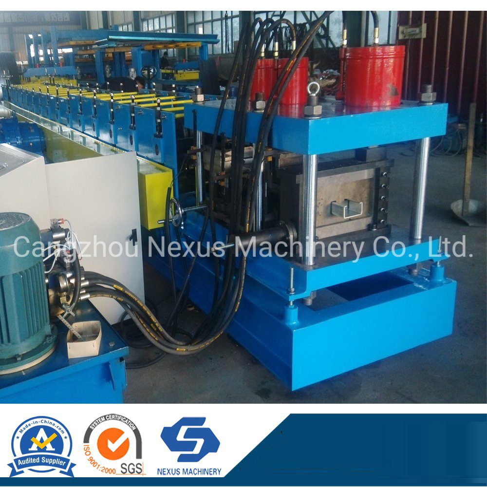 C Steel Shape Purline Rollforming Machine with Holes
