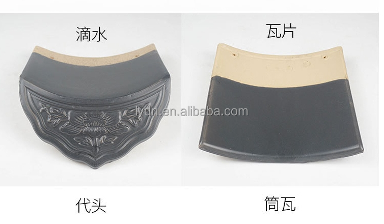 One sqm quantity 80 pcs Chinese Traditional Style Grey Matte Finish Clay Roof Tiles Long-Lasting for Your Dream House
