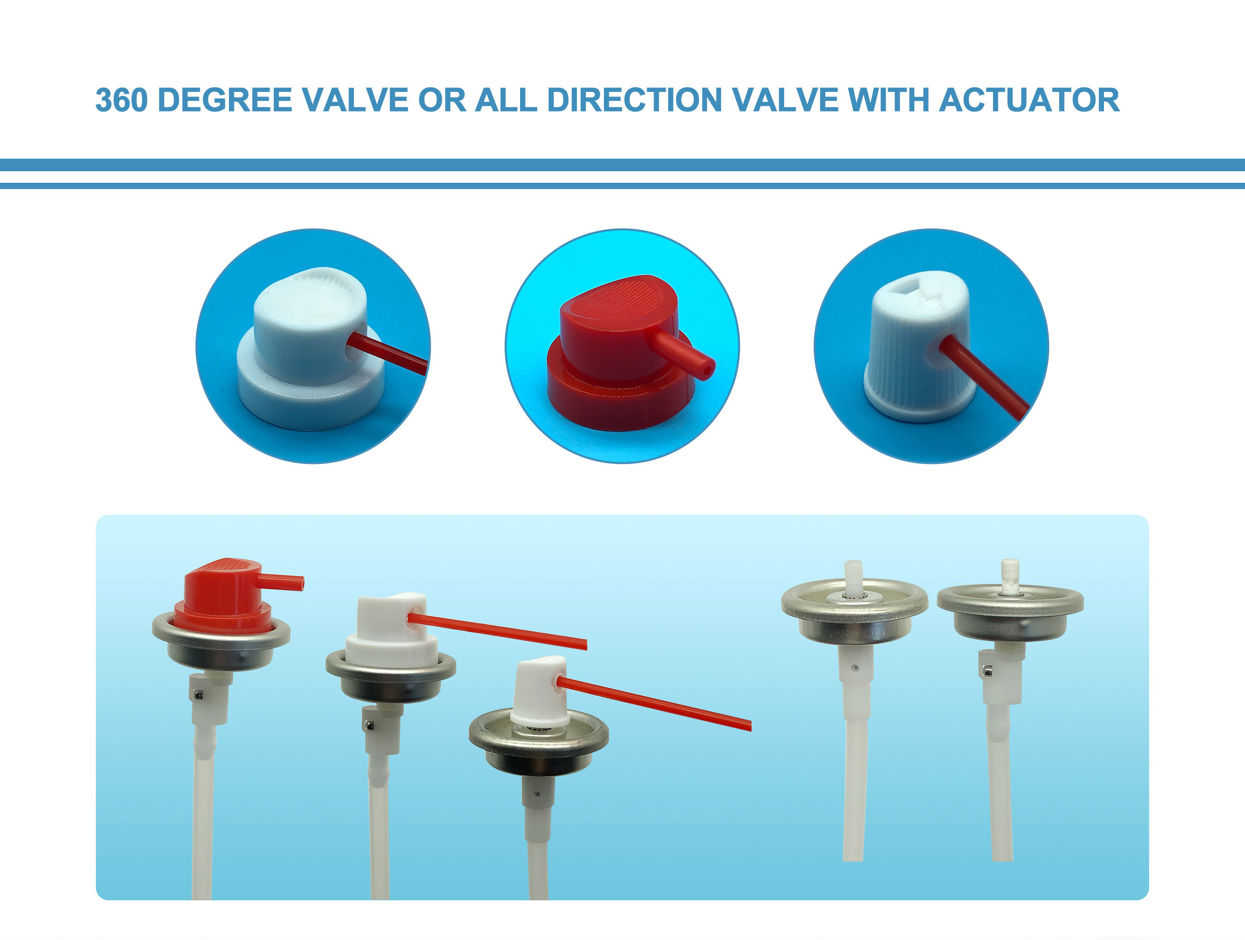 Advanced Full Rotation 360 Degree Aerosol Valve For Complex Industrial Tasks & Plumbing Demands