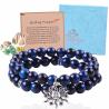 Buy cheap Elastic Round Dark Blue 8mm Tiger Eye Gemstone Bracelet Healing Energy Charm from wholesalers