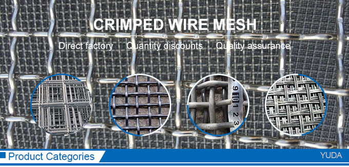 Galvanized Crimp Mesh Crimped Wire Mesh Square Decorative Woven Metal Fence