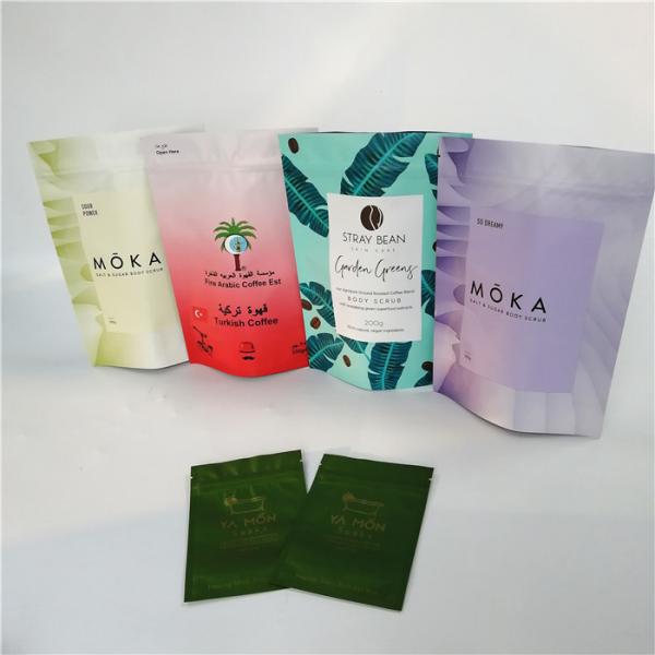 Custom logo foil pouch packaging body scrub bath salt foil packaging coffee