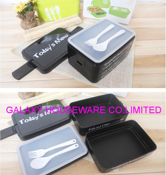 2 layer japanese lunch box plastic & red-green -yellow- lunch box & bins &