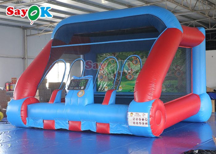 Commercial Inflatable Sports Games Red Blue IPS Shooting Game Inflable Carnival Game