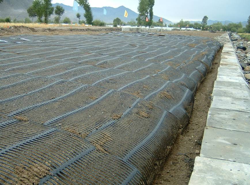 Geogrids CE/ISO9001 Certified 50Kn/m Slope Protection Soild Cell PP HDPE Plastic Uniaxial Geogrid