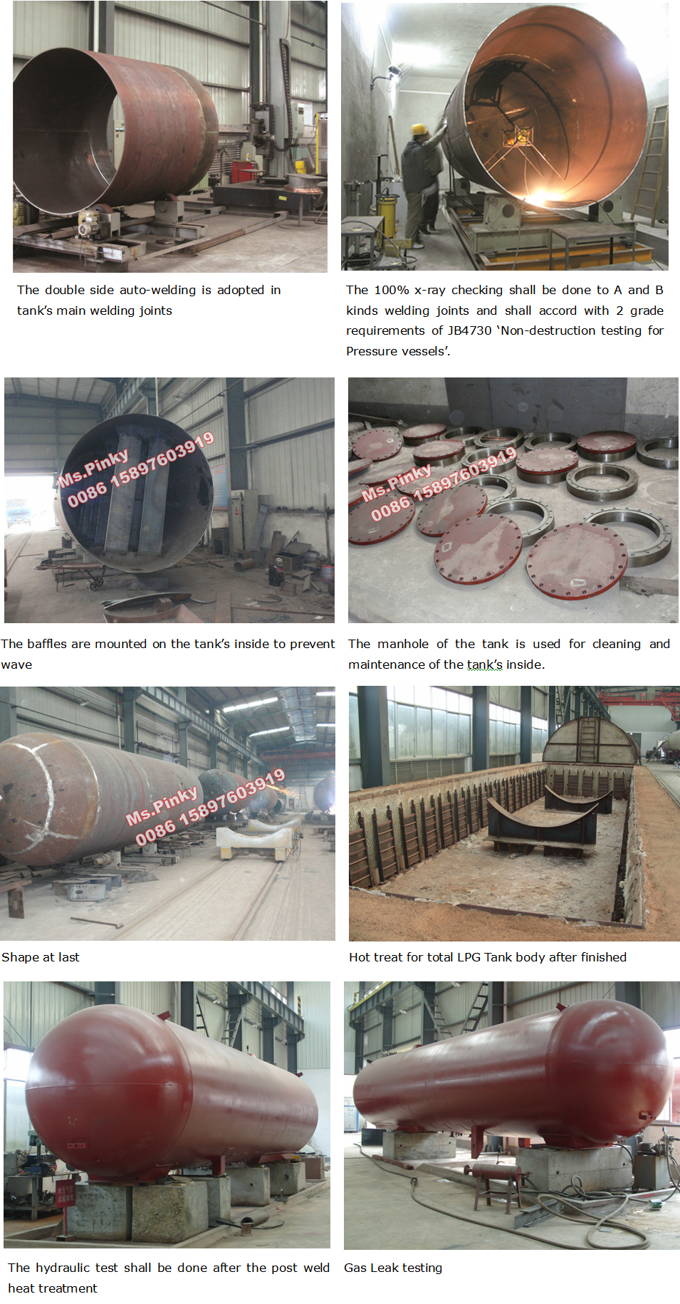 50000 Liters 25 Tons 5 M3-200 M3 LPG Cooking Gas Storage Tank Autogas Station Tank Low Price for Sales