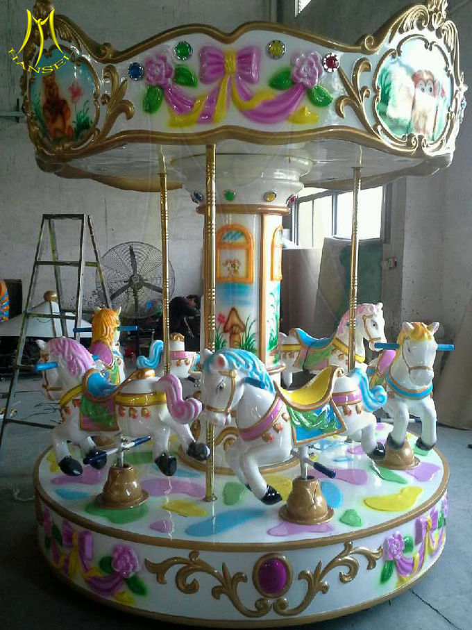 Hansel Kids games Merry go round amusement fun park rides carousel horse for sale