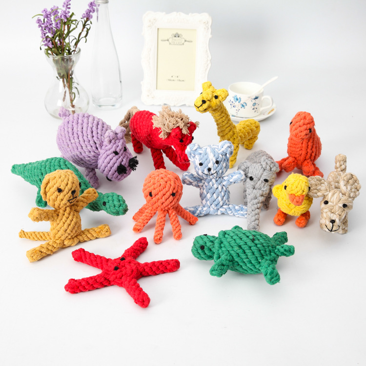 Dog Small Animals Pet Supplies Bulk Eco Friendly Interactive Custom Cotton Rope Dog Toys