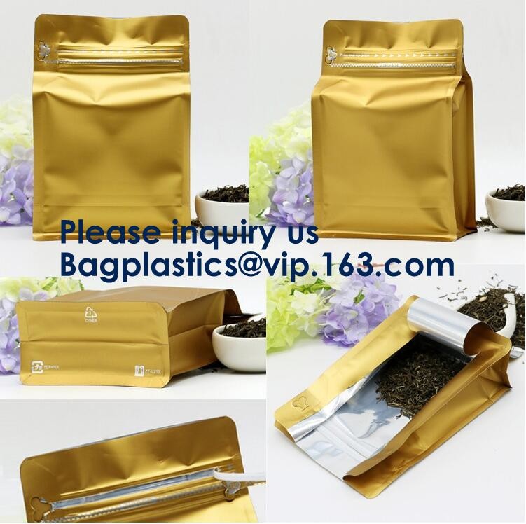 SHAPED POUCH BAG IN BOX COLORED Zip lockK POUCH ALUMINUM STAND UP POUCH QUAD SEAL POUCH VACUUM POUCH FLAT BOTTOM POUCH