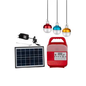OEM DC15V 8000mah Solar Home Lighting System With FM Radio