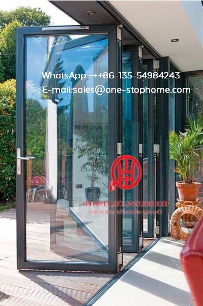 Door Unique,Top quality aluminum sliding folding glass doors with grilled design