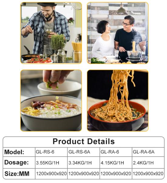 Restaurant Kitchen Cooking Equipment with LPG Valve Low Noise Temperature
