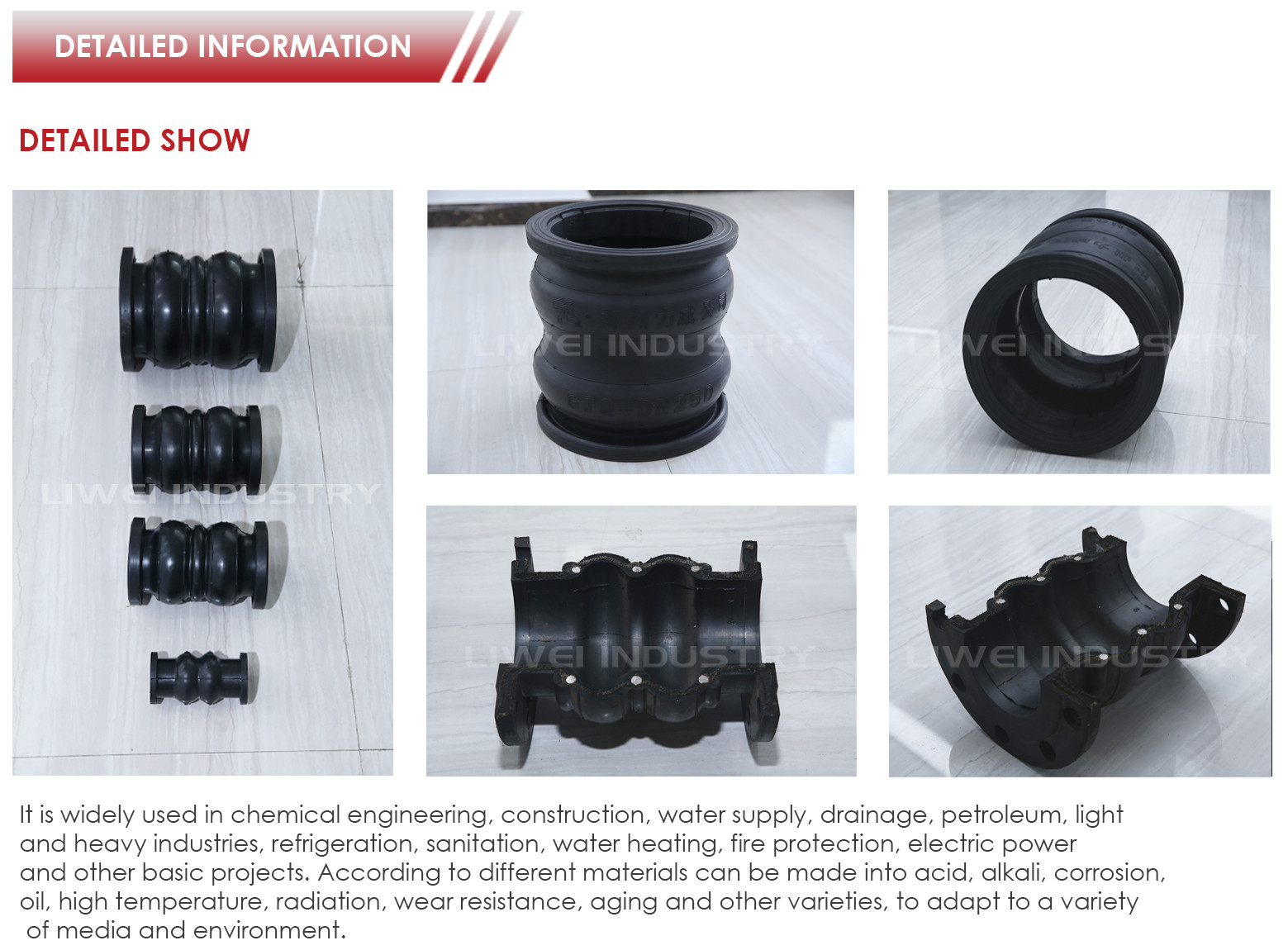 Double Sphere Expansion Bellow Compensator 3 4 Rubber Expansion Joint