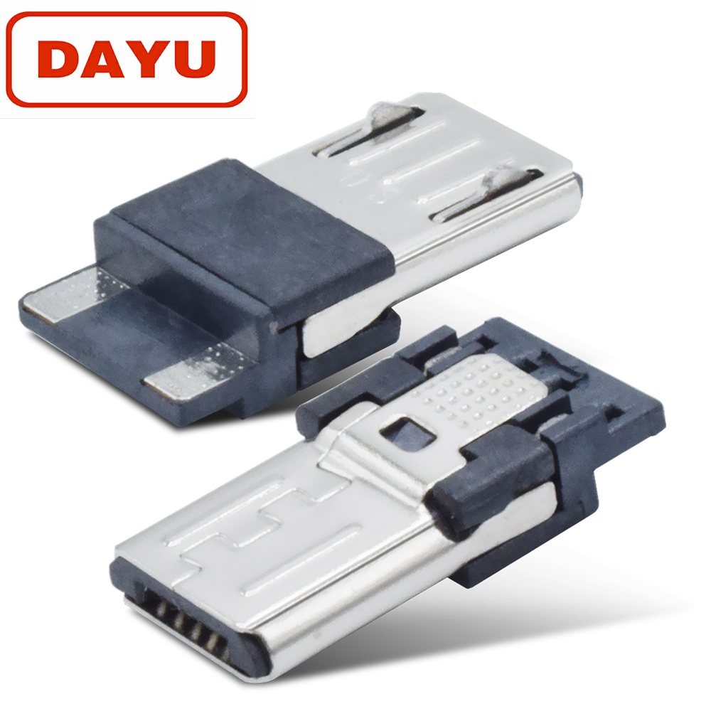 US Logo Printed Micro B Connector , Two Pin Connector With Shrapnel For Samsung
