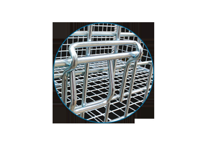 Workshop Metal Wire Mesh Storage Cages Galvanized Surface 800*600*640mm