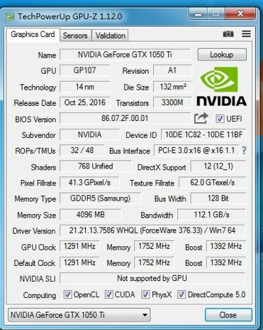PCWINMAX GeForce GTX 1050 Ti 4GB Low Profile Video Card GDDR5 128bIT HD DP DVI Ports Graphics Card