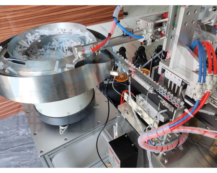 60Pcs/Min Full Automatic PCR Tube Filling And Foil Sealing Machine With Ceramic Piston Pump For Bio Reagent Filling