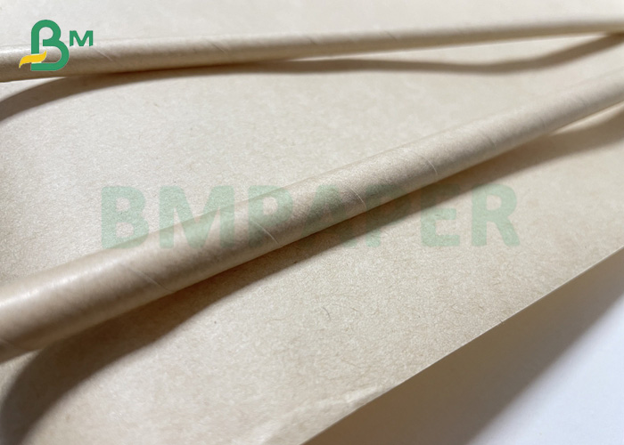 Wet Resistance Brown Straw Paper With Pure Wood Pulp In Roll