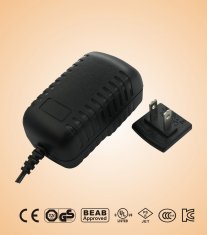 Compact Design 15W 0.4A Auto - Recovery AC PIN Switching Power Adapter / CCC,