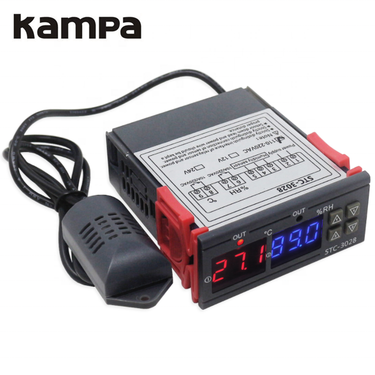 Dual Digital Thermostat Temperature Humidity Control STC-3028 Thermometer Hygrometer Controller AC 110V 220V DC 12V 24V 10A