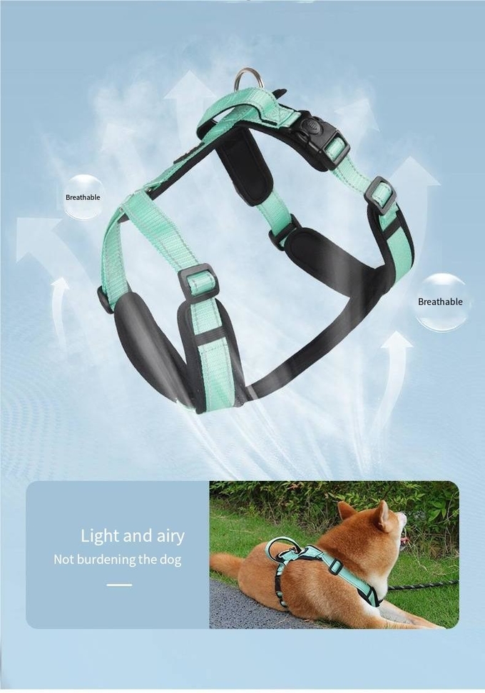 Reflective Strips Milk Silk Design Pet I Shaped Harness Leash For Dogs