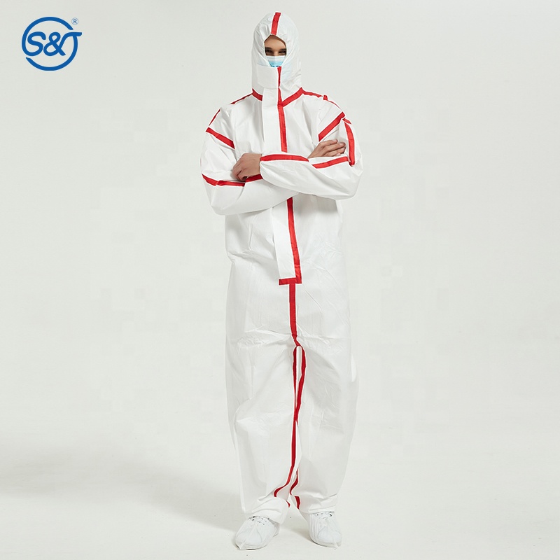 Cheap Disposable Coverall Nonwoven Complete Coverage Basic Protection Low Cost front zip with hood