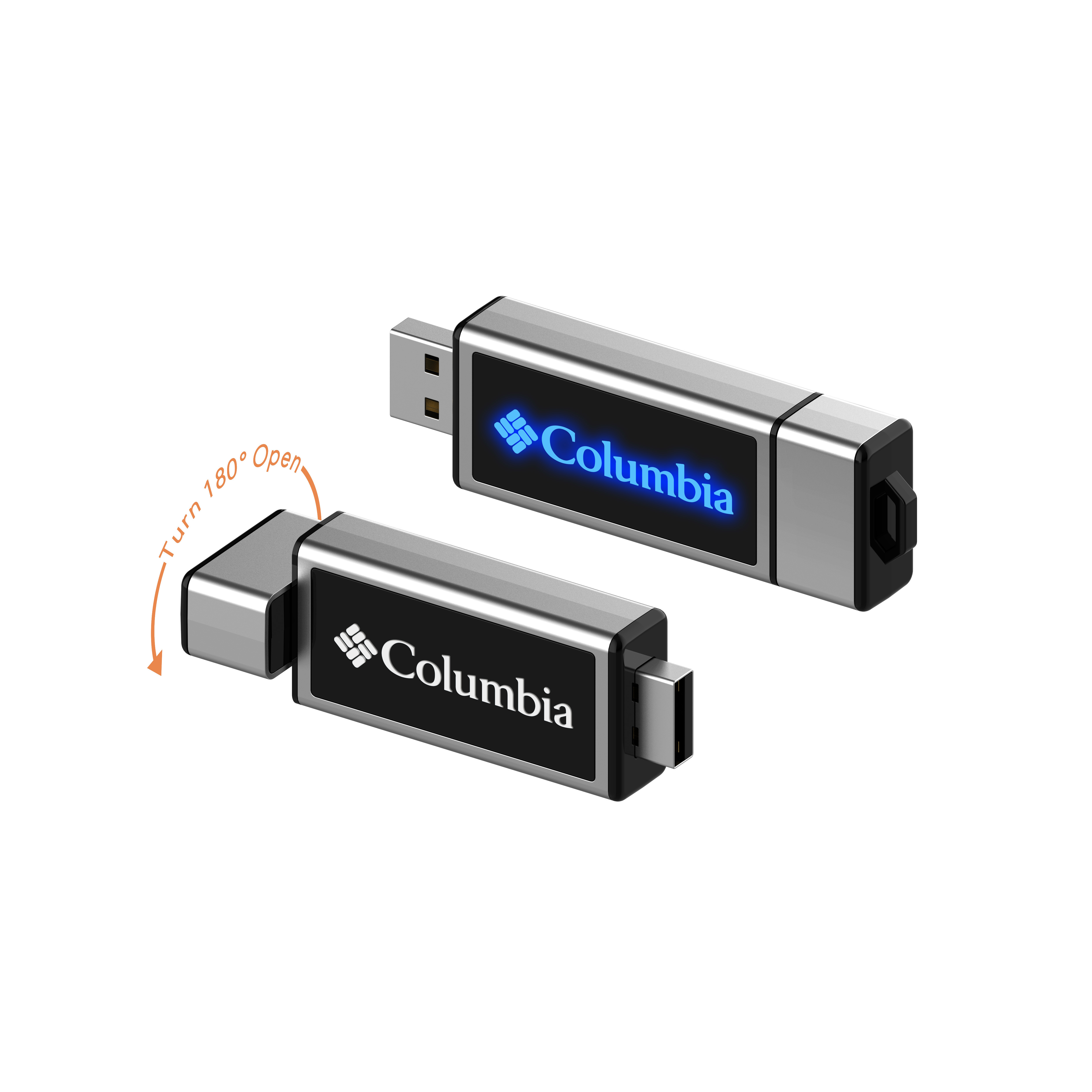 Like Photos Show Crystal USB Stick With LED Light For Support Uploading Data