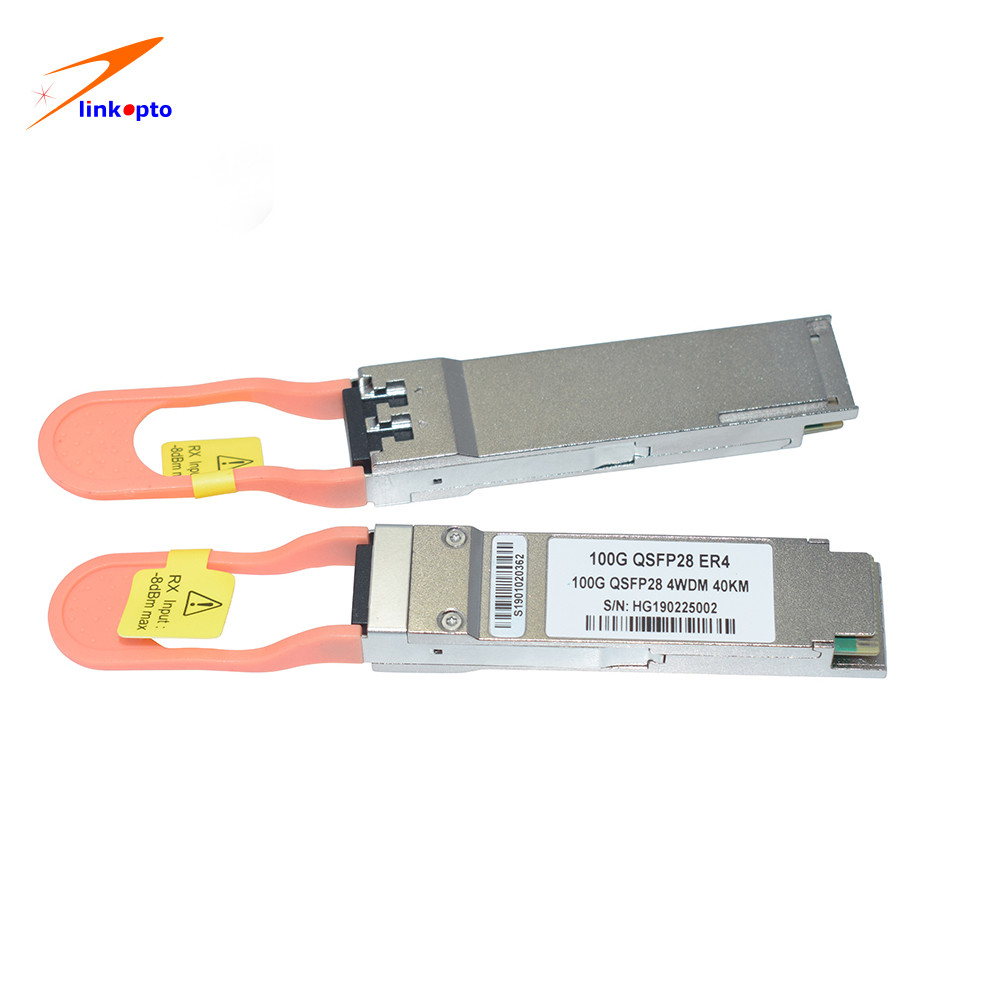 Fibre Optic OTU4 Line Interface 4WDM 100G QSFP28 Transceiver 4 X 28Gb/S