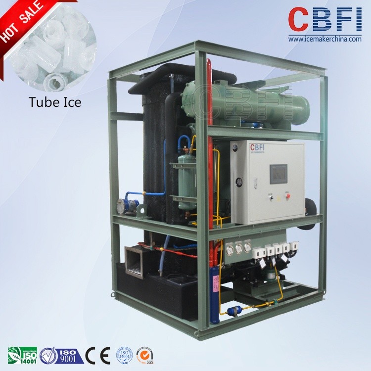 3 ton Hollow Crystal Tube Ice Maker / Industrial Ice Making Machine