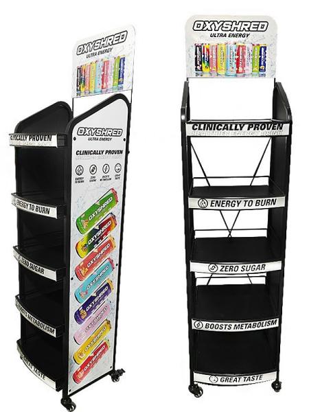 Quality 5 Tier Freestanding Metal Stand Display With 500 Lbs Capacity for sale