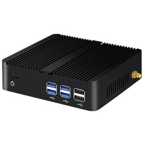 Single Ethernet Fanless Mini PC 6USB Interfaces Protable Computer For Home