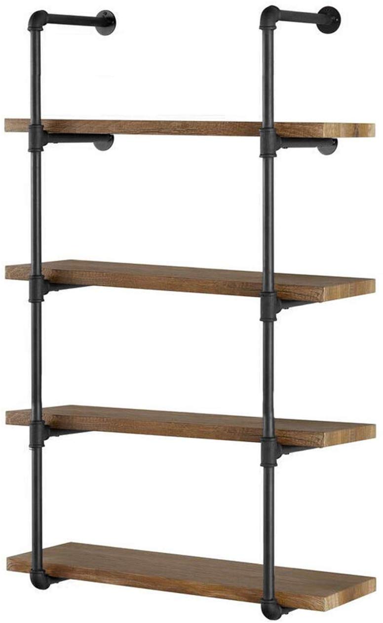 Black Plating Heavy Duty L-Shaped Wall Floating Shelf Bracket with 4mm/6mm Thickness