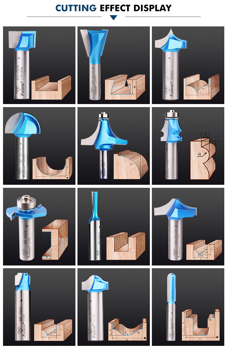 Lamboss Point Cutting Over Groove Router Bit For Wood CNC Wood Carving Bits