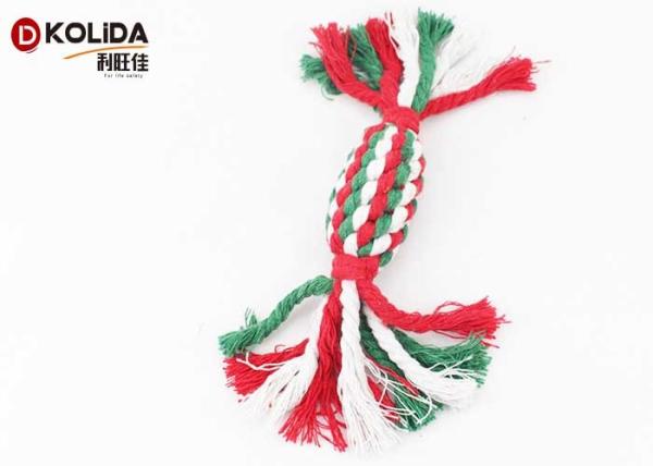 Quality Colorful Pet Toys Cotton Rope Material 4 x 22cm Size For Bite Training for sale
