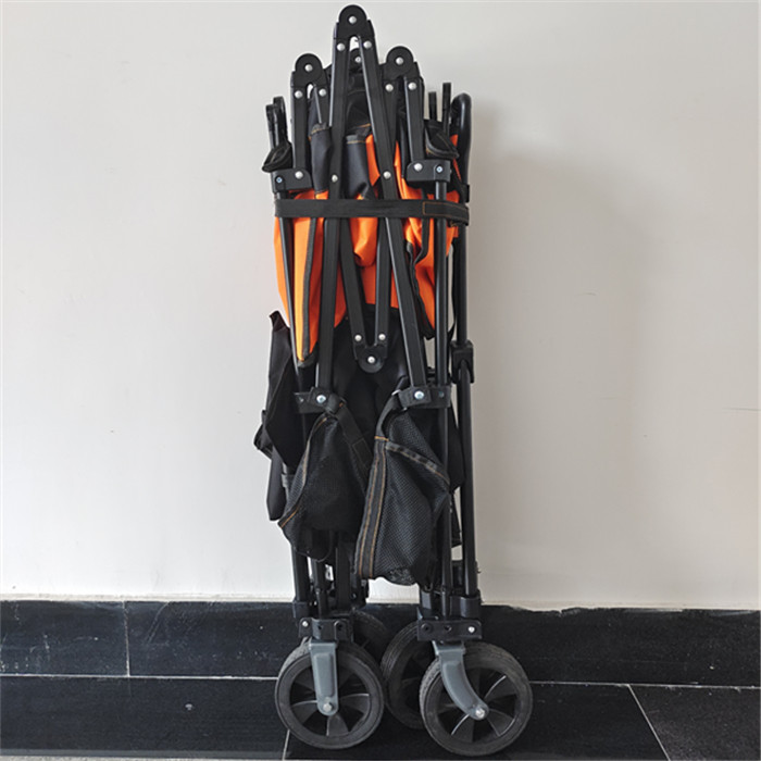 Four Way Folding Trolley With Double Up And Down Baskets Double 600D Oxford Cloth