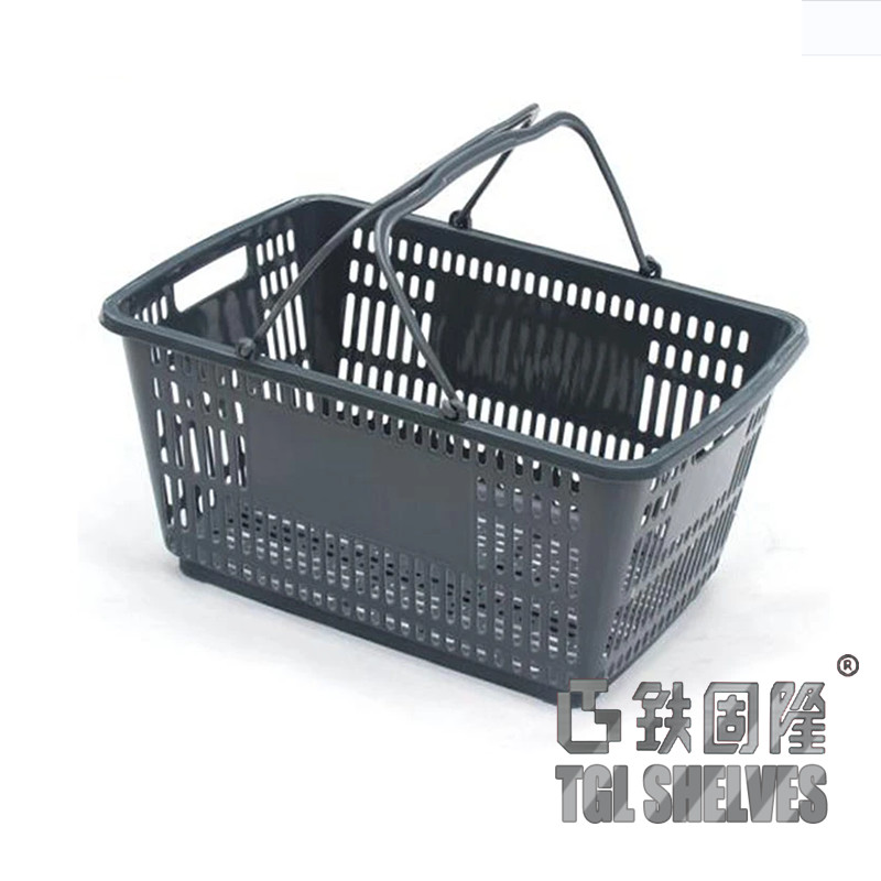 Retail Store Wire Mesh Metal Shopping Basket Zinc Or Chromed