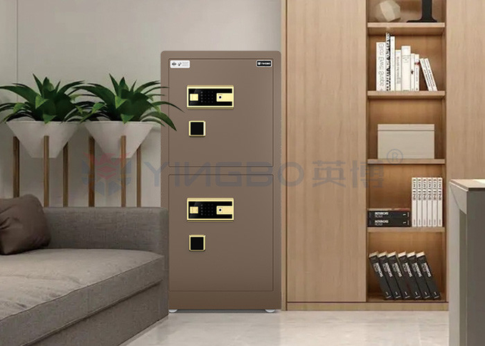 95kg Smart Home Safe Fingerprint Lock Double Door YB/RS-120D Coffee